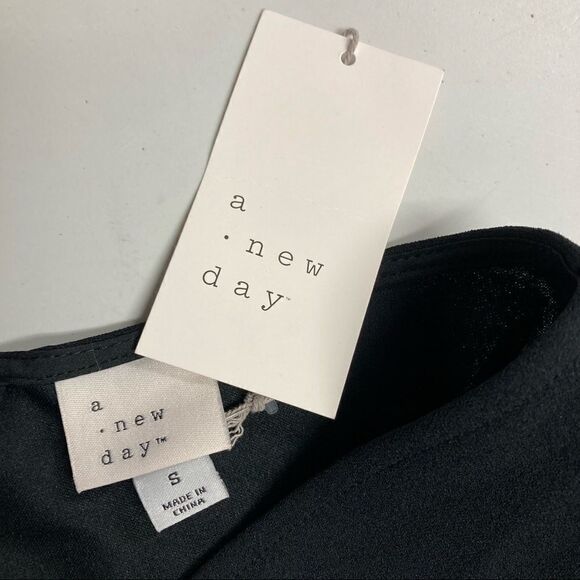 a.new.day Women’s Black Bodycon Dress Cap sleeves Size Small - Picture 8 of 11